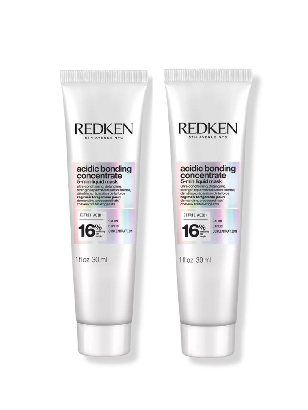 NEW 2x REDKEN Acidic Bonding Concentrate 5-Minute Liquid Mask Travel